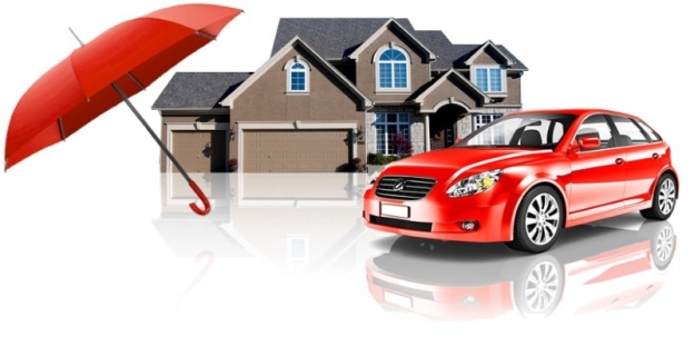 A red car with an umbrella in front of a house AI-generated content may be incorrect.